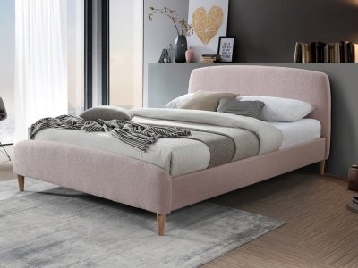 Birlea Otley 4FT 6 Double Fabric Bed Frame - Pink