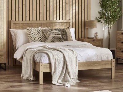 Padstow Rattan Bed Oak