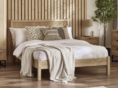 Padstow Rattan Bed Oak