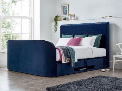 Star TV Parfame 4FT 6 Double TV Bed - Blue