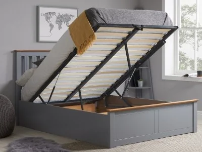 Birlea Phoenix Wooden Ottoman Bed - Stone Grey