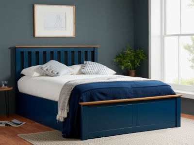 Birlea Phoenix 4FT 6 Double Wooden Ottoman Bed - Blue