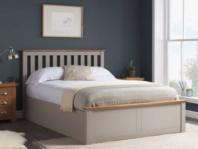 Birlea Phoenix Wooden Ottoman Bed - Pearl Grey