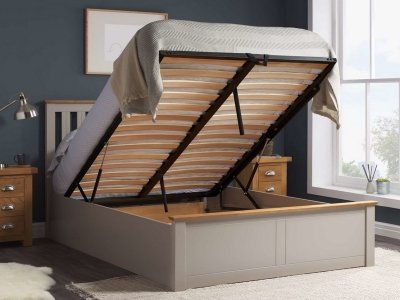Birlea Phoenix Wooden Ottoman Bed - Pearl Grey