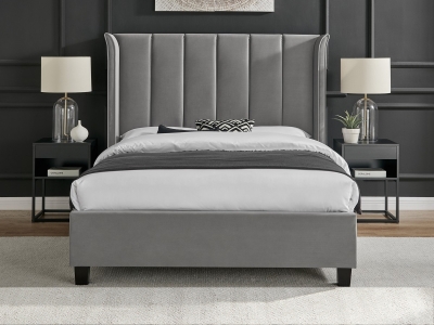 Limelight Polaris Upholstered Bed Frame - Silver