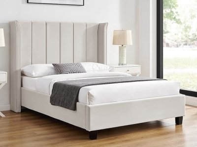 Polaris Upholstered 4FT 6 Double Bed Frame - Natural