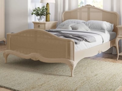 Willis Gambier Ivory Rattan Bed Frame