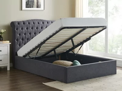 Rosa Ottoman Bed - Dark Grey