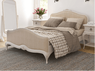 Willis Gambier Ivory Upholstered Bed Frame