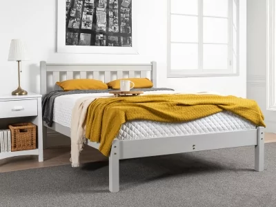 Nordic Mill Shake Low Wooden Bed Frame - Grey