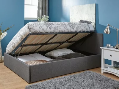 Milan Bed Company Side Lift Ottoman Bed - Grey