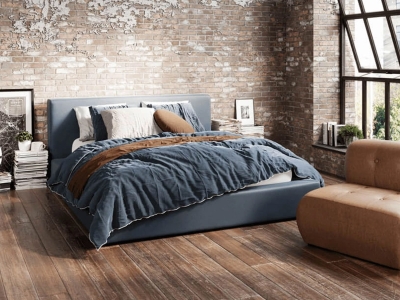 Soho Fabric Bed Frame - Blue