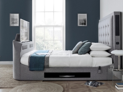 Kaydian Design Titan Kingsize TV Bed - Marbella Grey