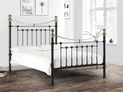 Victoria 4FT 6 Double Metal Bed Frame - Black
