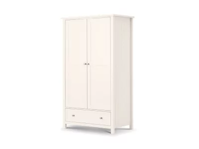 Maine 2 Door Combination Wardrobe - Surf White