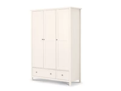 Maine 3 Door Combination Wardrobe - Surf White