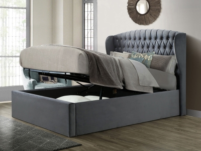 Warwick Fabric Ottoman Bed - Grey