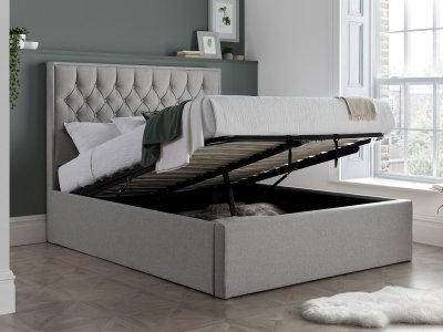 Wilson Fabric Ottoman Bed - Grey