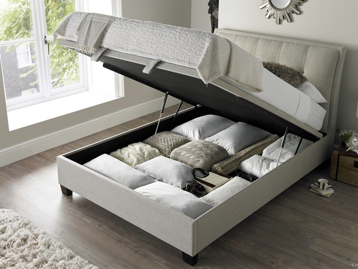 Kaydian Design Accent Ottoman Bed Frame - Oatmeal.