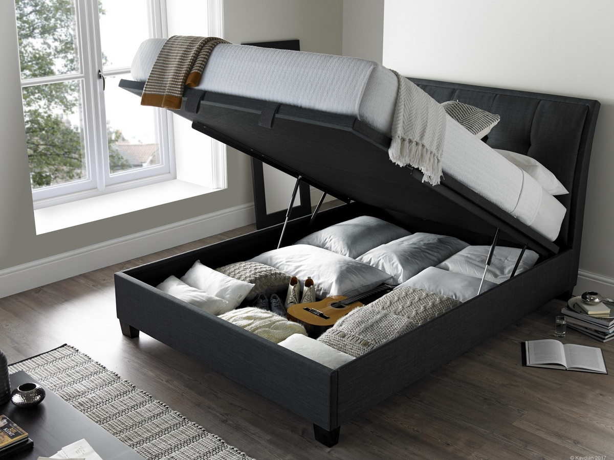 Kaydian Design Accent Ottoman Bed Frame - Slate. 
