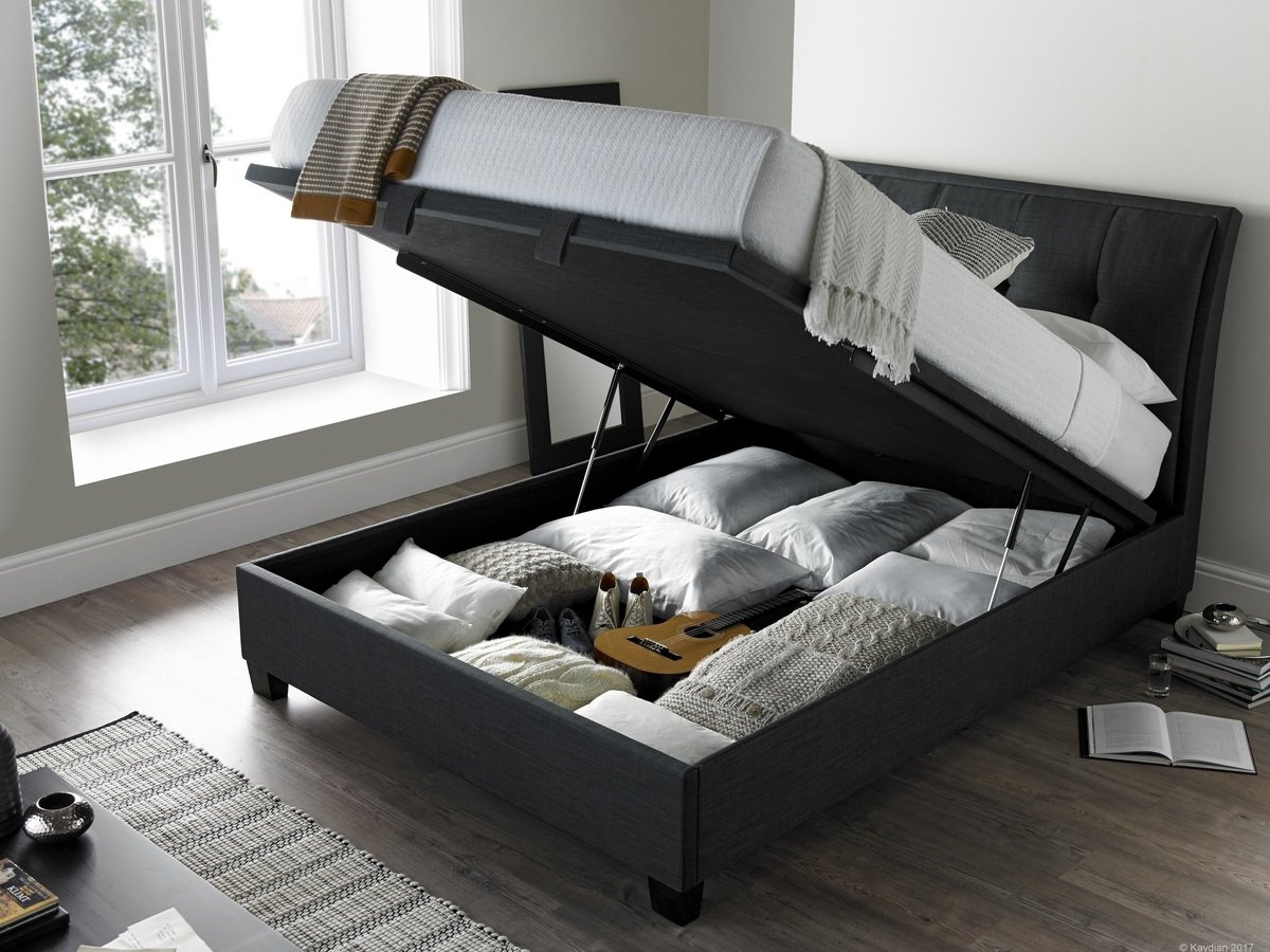 Kaydian Design Accent Ottoman Bed Frame - Slate. 