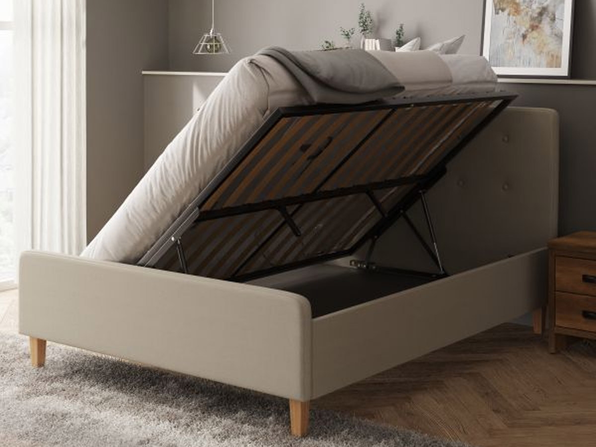 Milan Bed Company Ashbourne 3FT Single Ottoman Bed - Natural