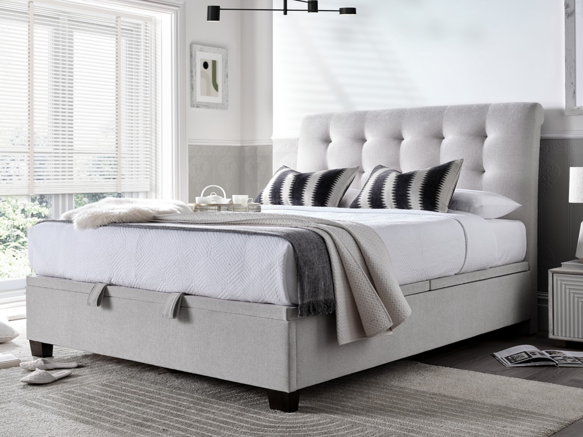 Kaydian Ashbrooke 4FT 6 Double Ottoman Bed - Muscat Grey