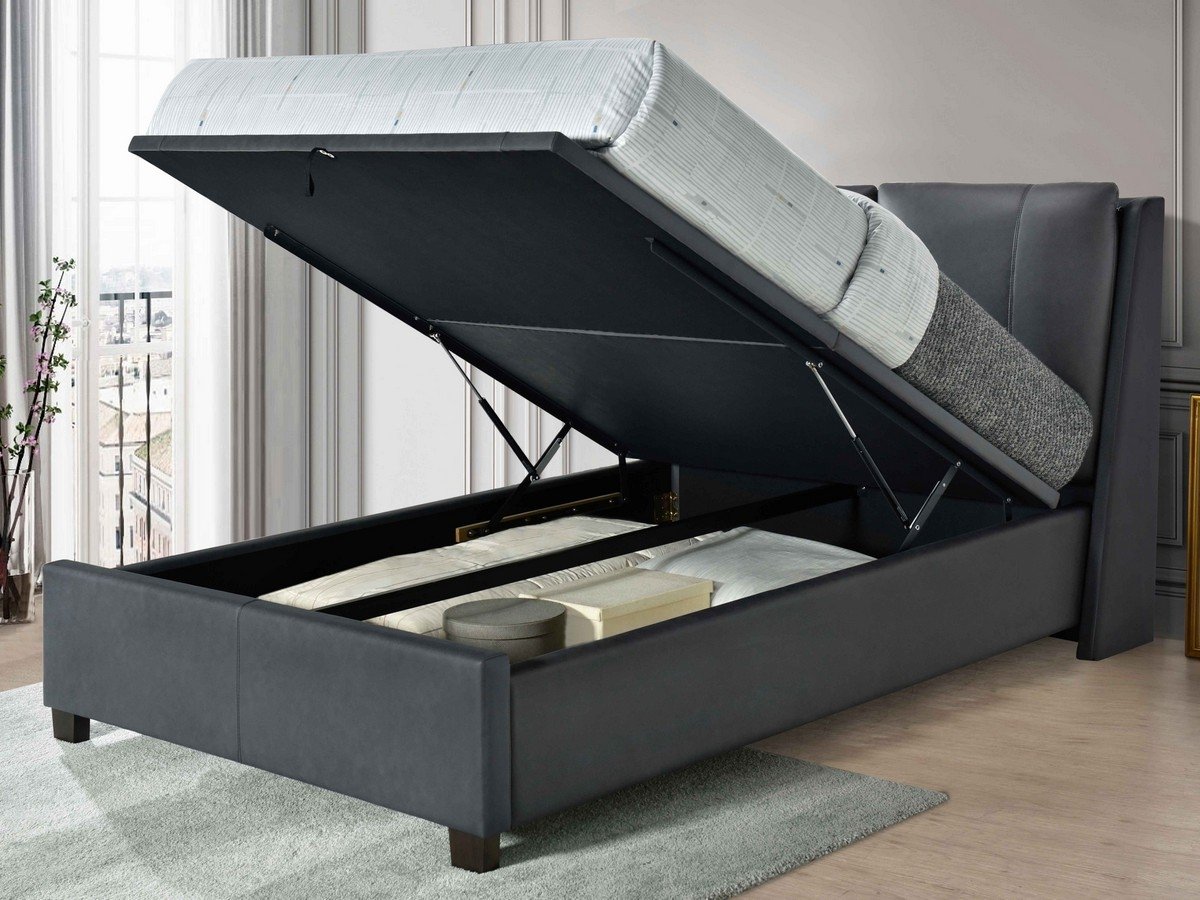 Ashleigh 4FT 6 Double Leather Ottoman Bed