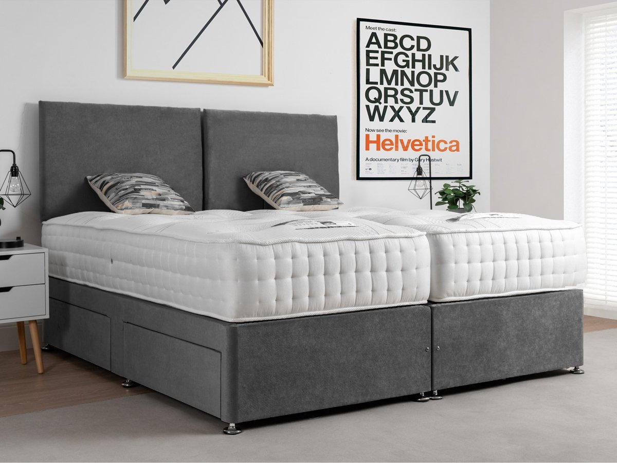 Giltedge Beds Bamboo 1500 Zip & Link 6FT Superking Divan Bed