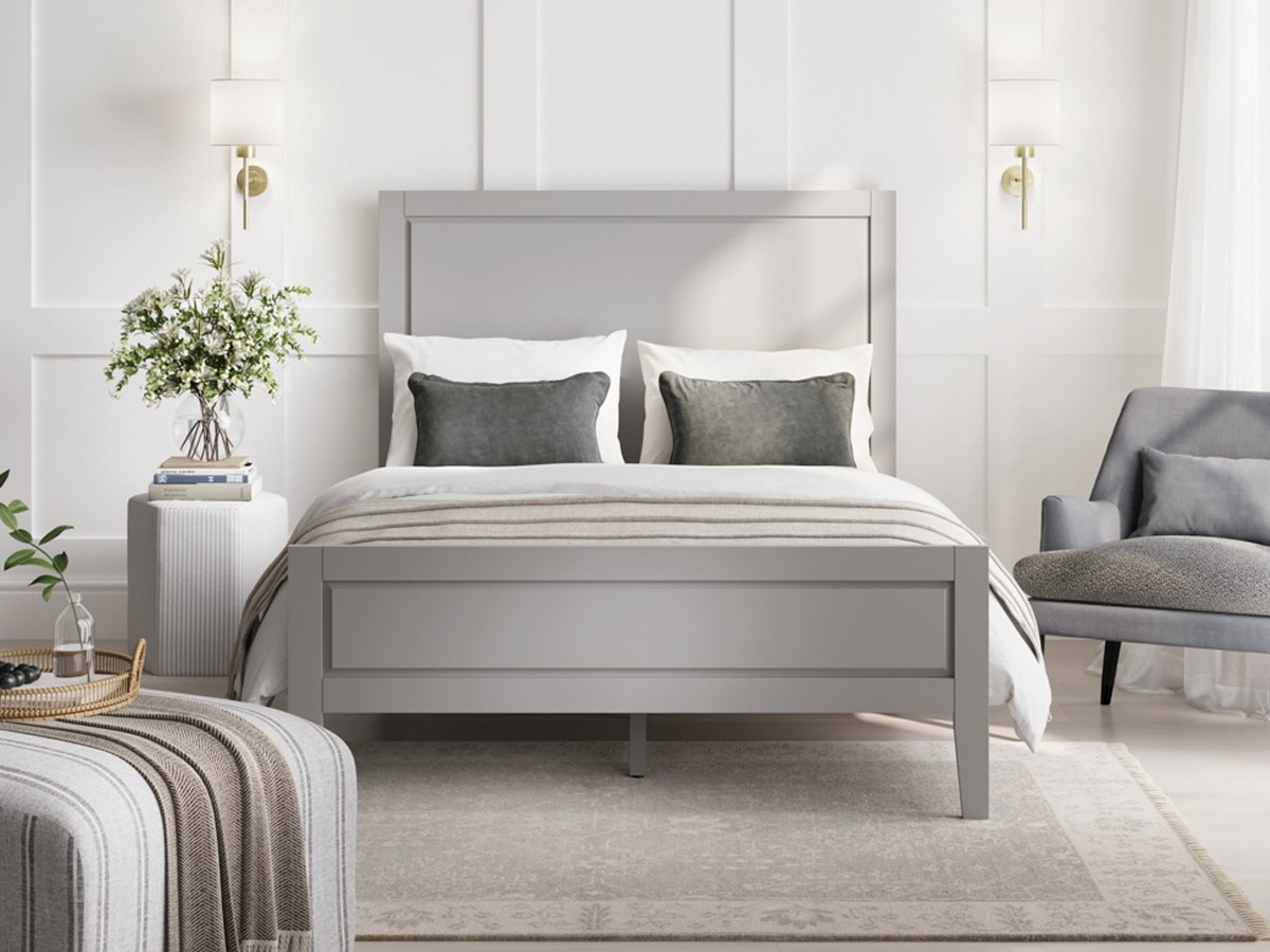 Bay 4FT 6 Double Wooden Bed - Grey