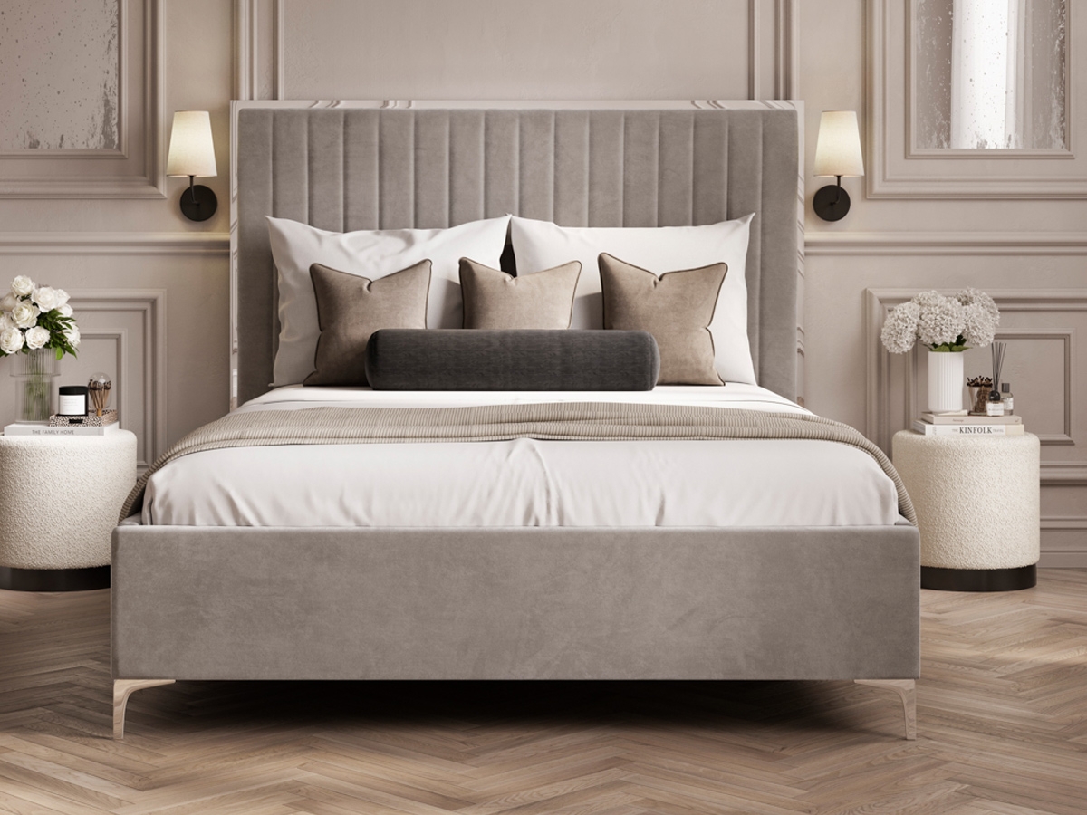 Berkeley 4FT 6 Double Fabric Bed - Mink