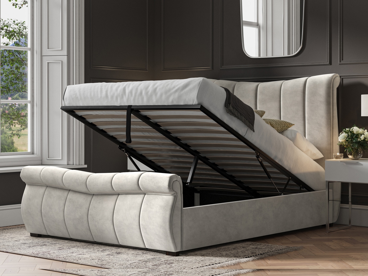 Bosworth Ottoman Bed Frame - Light Grey
