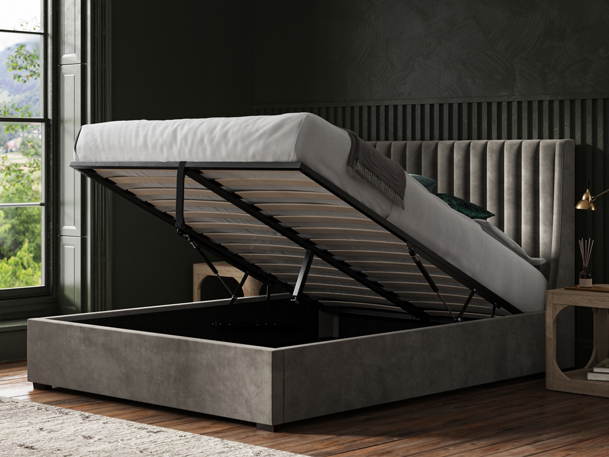 Bramcole 5FT Kingsize Ottoman Bed Frame - Mid Grey