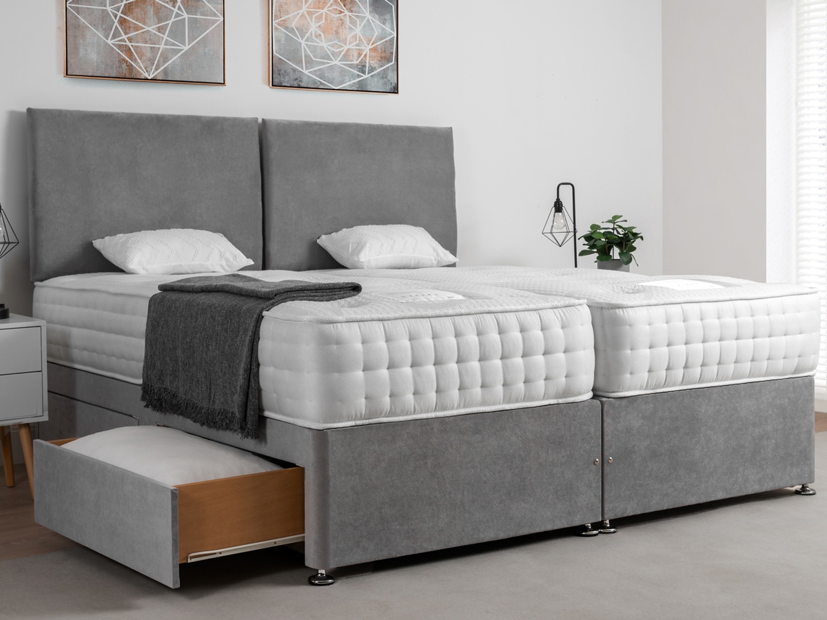 Giltedge Beds Cashmere 2000 Zip & Link 5FT Kingsize Divan Bed