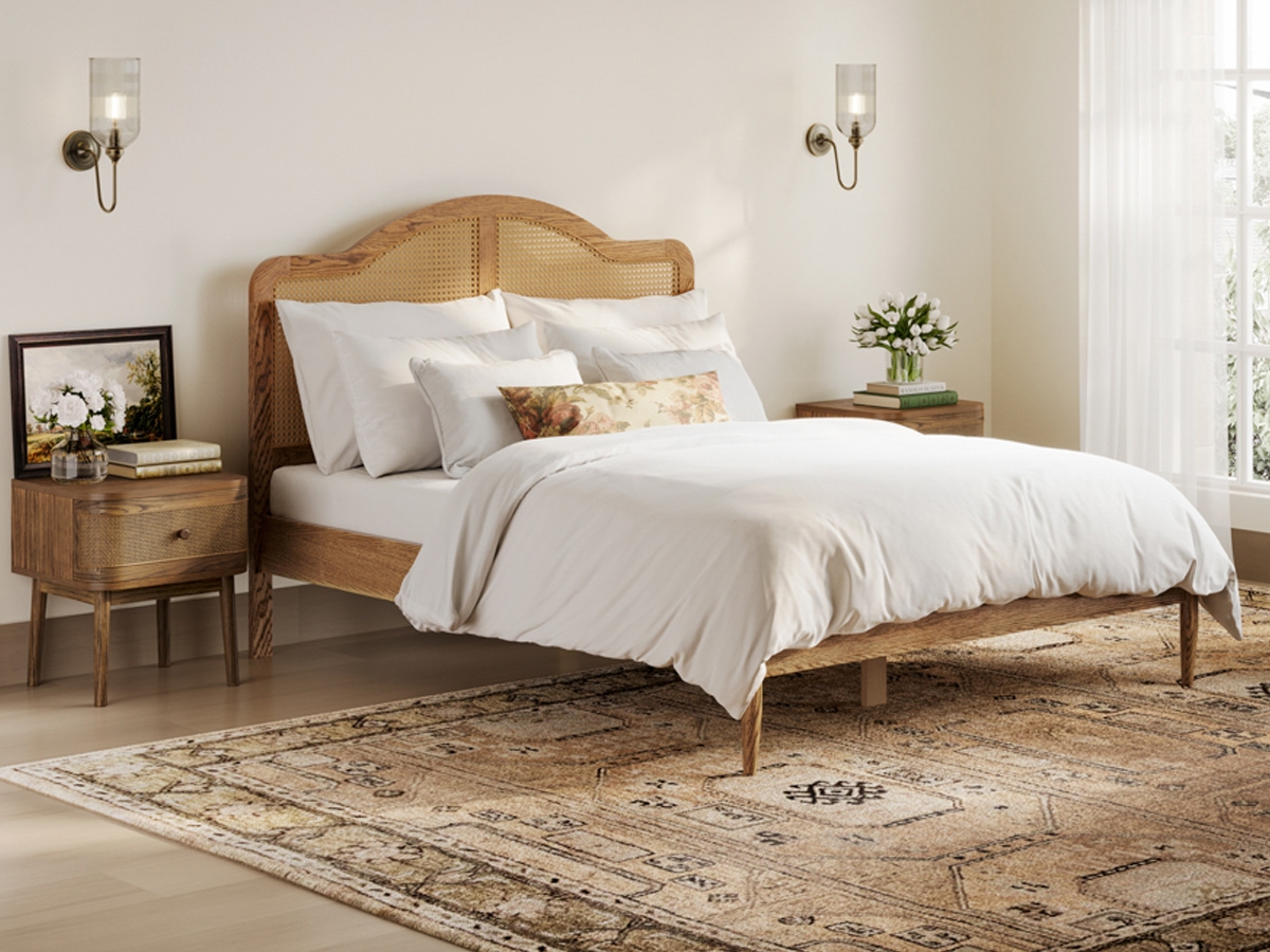 Claude Smoked Wooden Bed