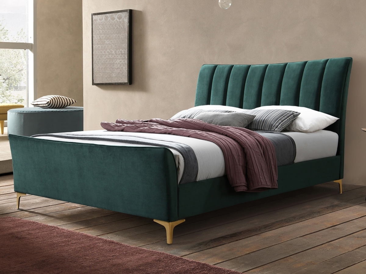 Birlea Clover 4FT 6 Double Fabric Bed Frame - Green