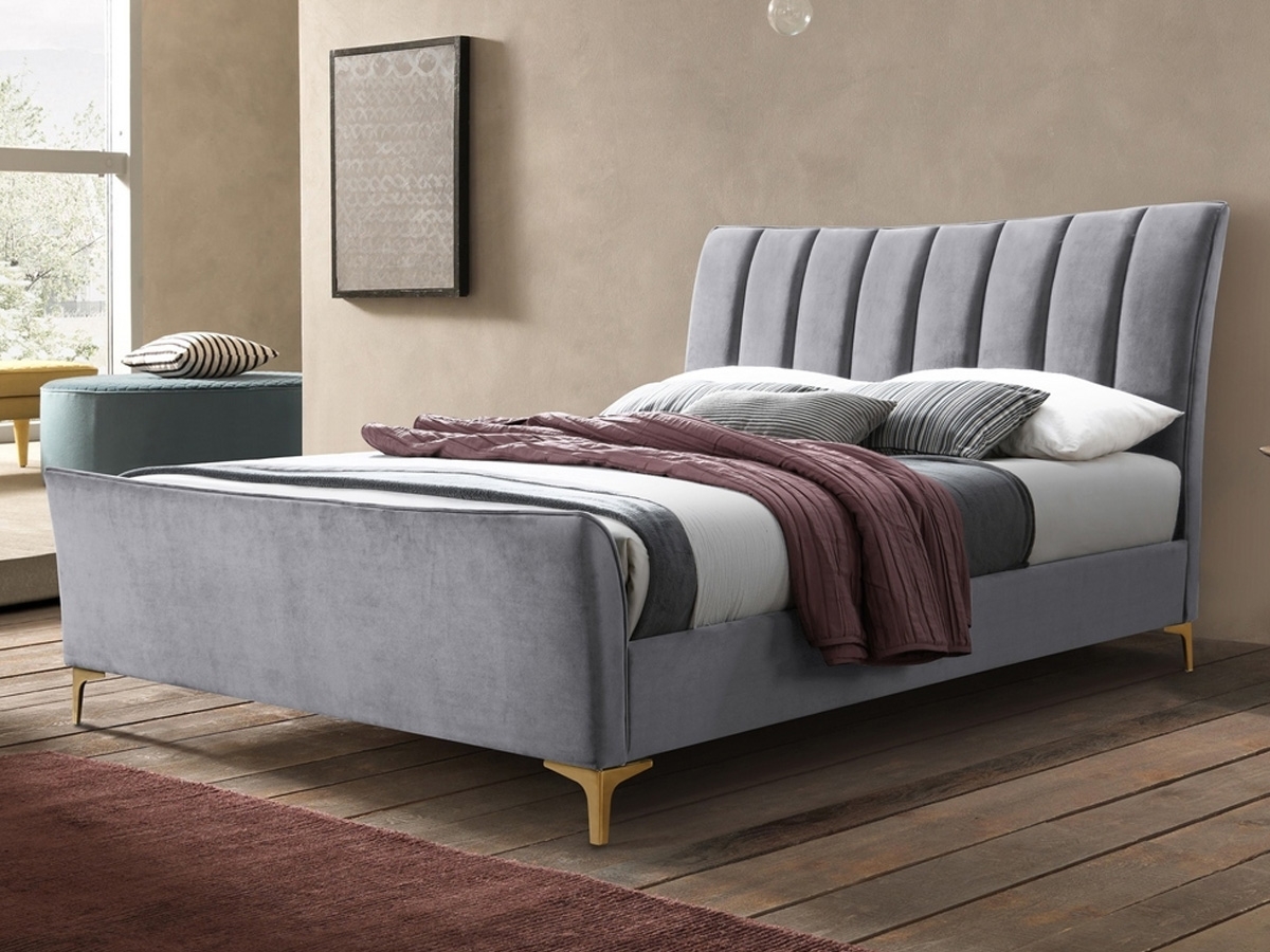 Birlea Clover 4FT 6 Double Fabric Bed Frame - Grey