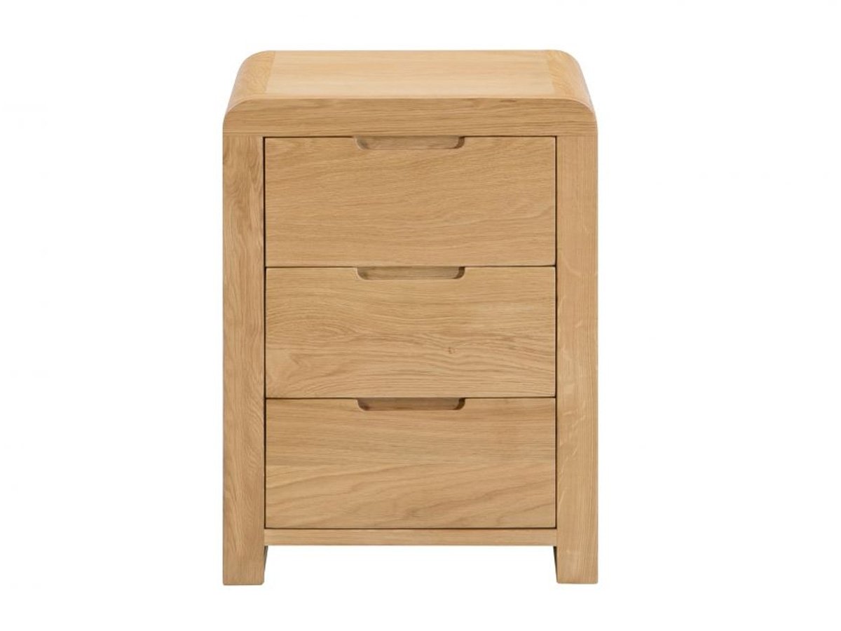 Curve 3 Drawer Bedside