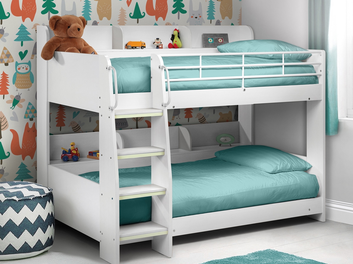 Domino Wooden Bunk Bed - White