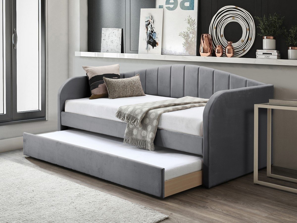Fabric Day Bed - Grey. 