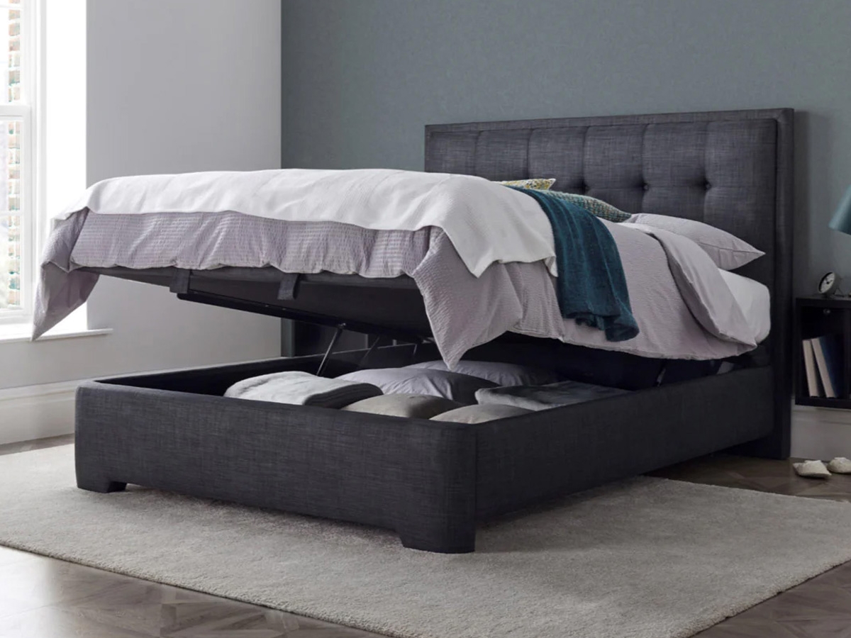 Kaydian Falstone 4FT 6 Double Ottoman Bed - Slate