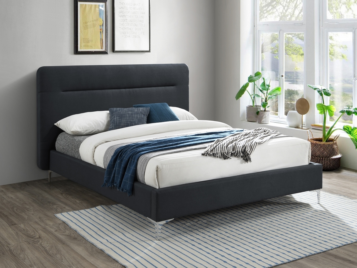 Birlea Finn Fabric Bed Frame - Charcoal. 