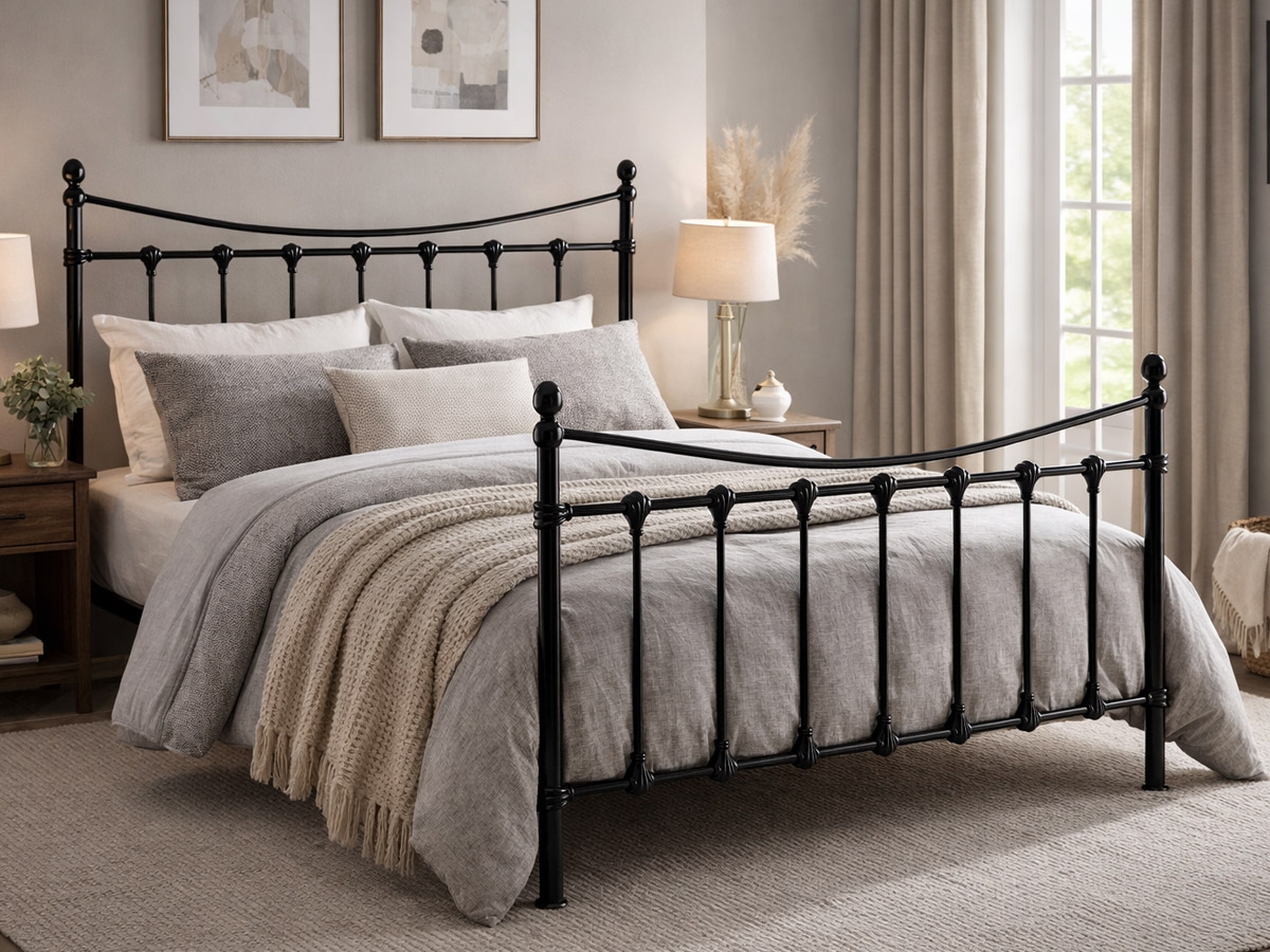 Florida Metal Bed Frame - Black