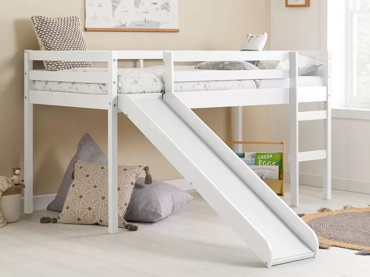 Birlea Frankie Midsleeper With Slide - White