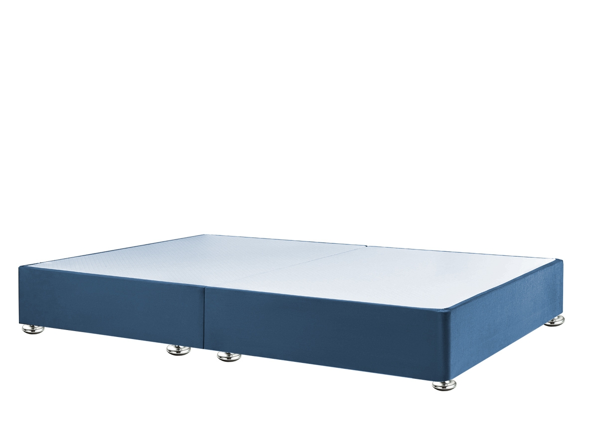 Giltedge Beds 4FT Small Double Divan Shallow Base - Chrome Sliders