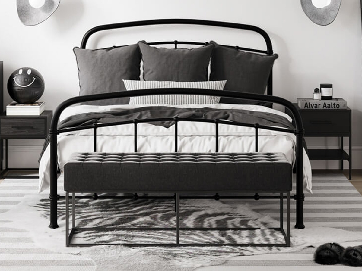 Halston Metal Bed Frame - Black