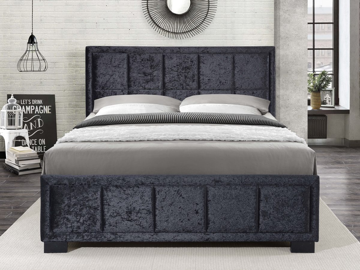 Birlea Hannover Fabric Bed - Black. 