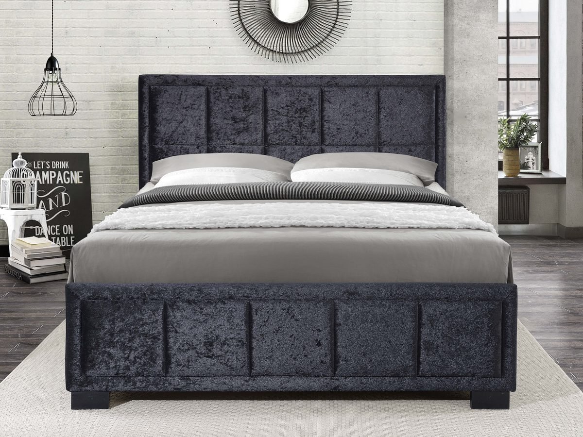 Birlea Hannover Fabric Bed - Black. 