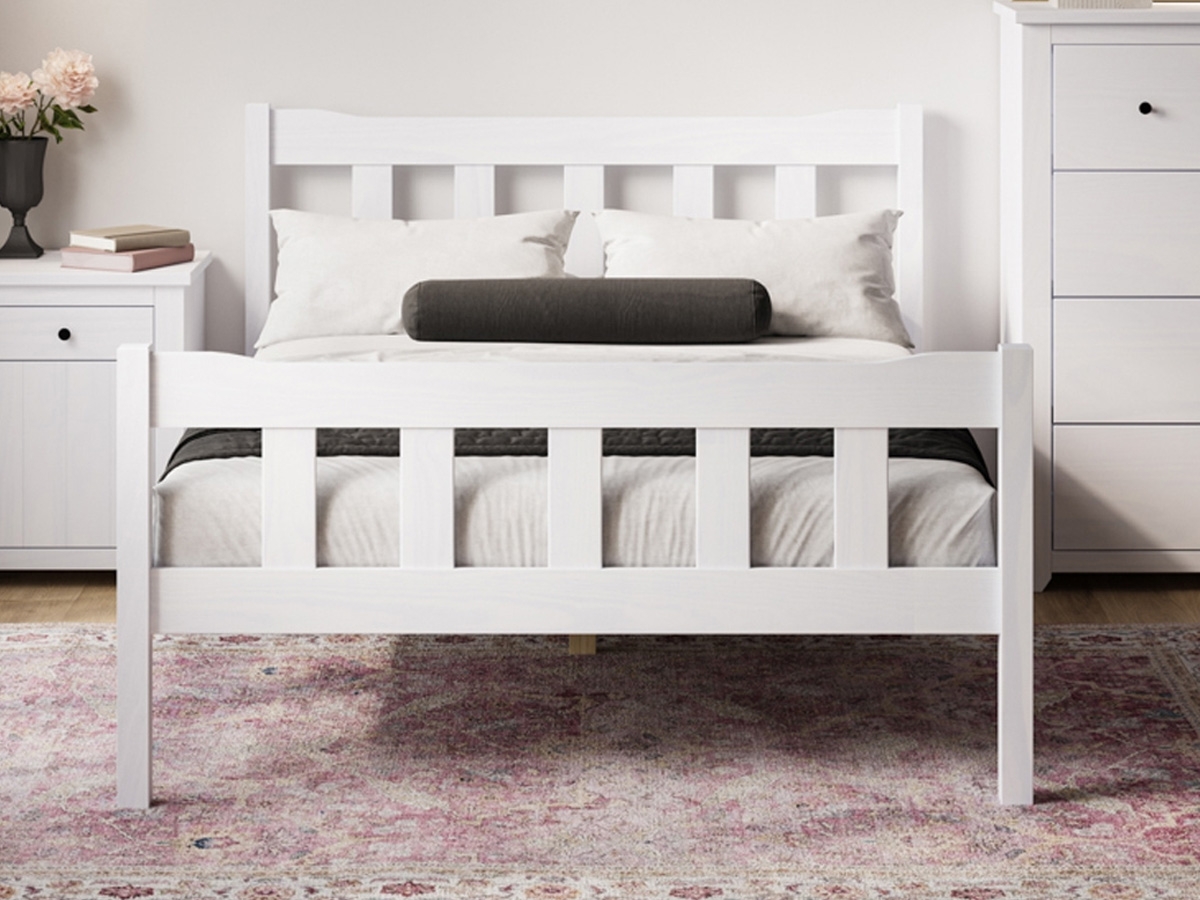 Havana 3FT Single Wooden Bed - White