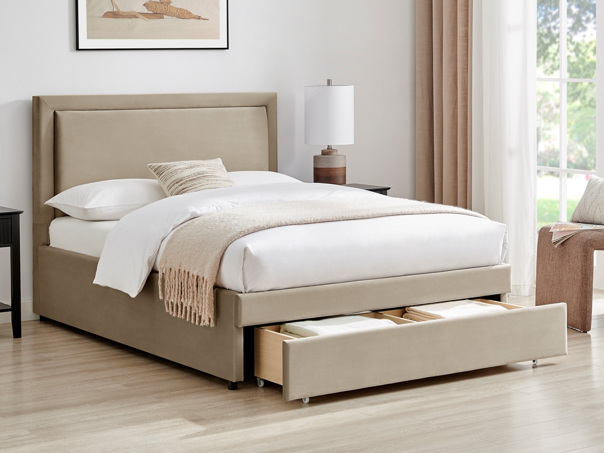 Ursa Drawer Bed Frame - Taupe